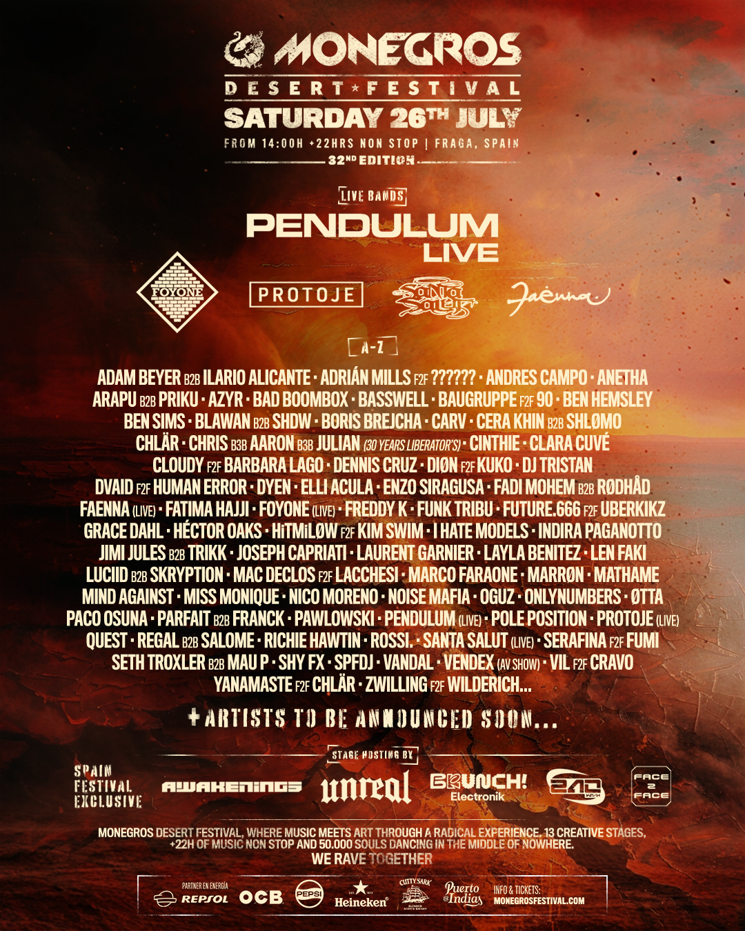 Primeros artistas Monegros 2025