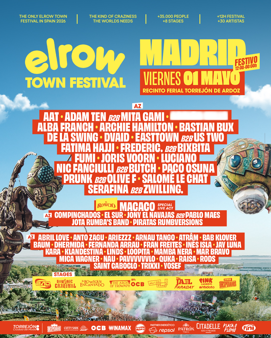 elrow Town Madrid 2026